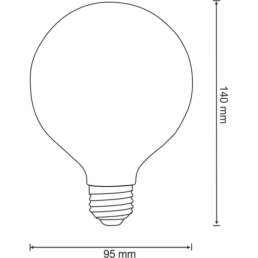 LED-polttimo VINTAGE AMBER G95 E27/4W/230V 2700K