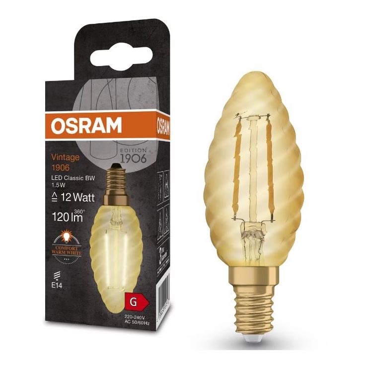LED-polttimo VINTAGE E14/1,5W/230V 2400K - Osram