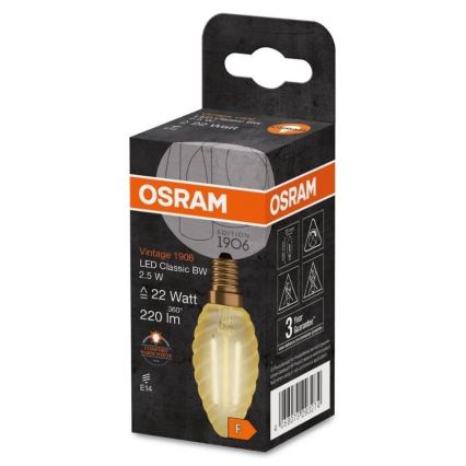 LED-polttimo VINTAGE E27/2,5W/230V 2400K - Osram