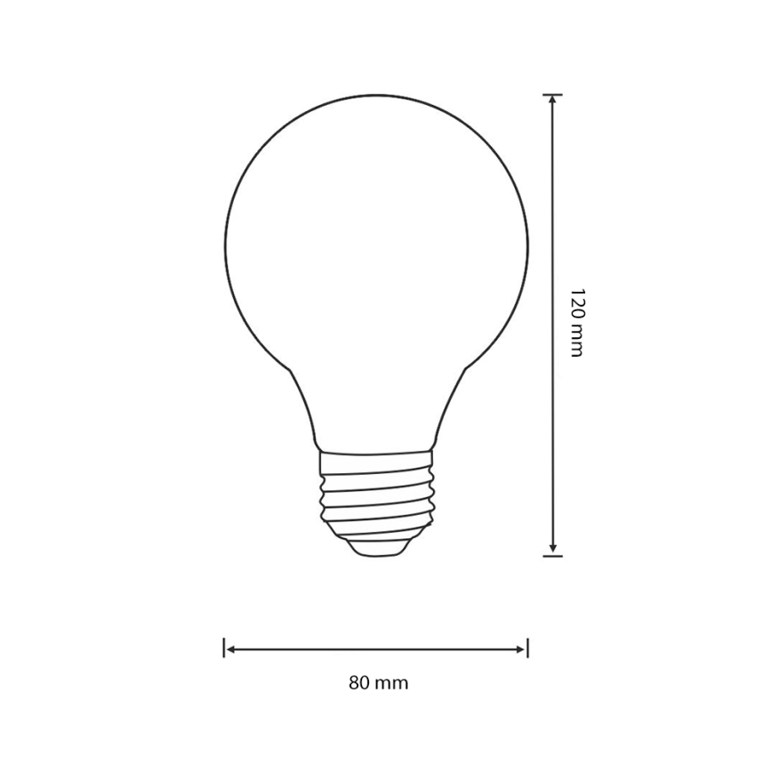 LED polttimo VINTAGE E27/4W/230V 80x120 mm 2200K