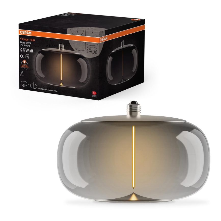 LED-polttimo VINTAGE FILAMENT E27/4W/230V 1800K savu - Osram