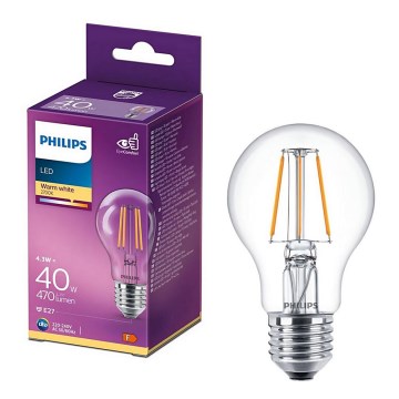 LED-polttimo VINTAGE Philips A60 E27/4,3W/230V 2700K