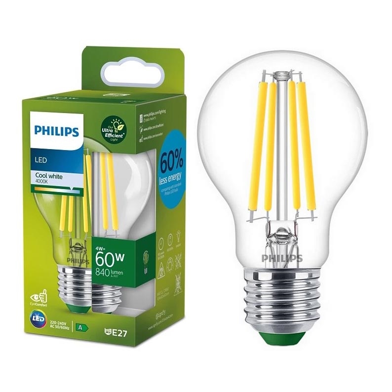 LED-polttimo VINTAGE Philips A60 E27/4W/230V 4000K
