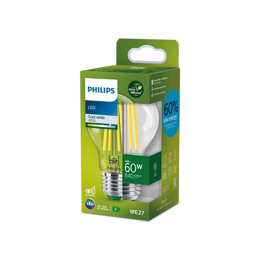 LED-polttimo VINTAGE Philips A60 E27/4W/230V 4000K
