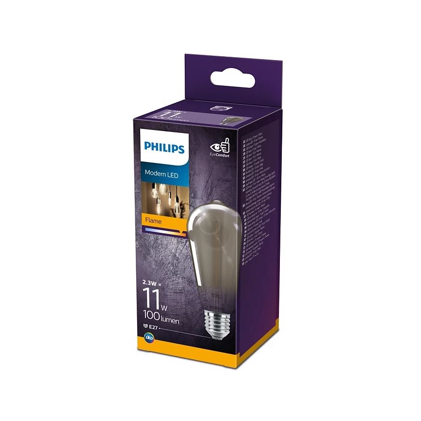 LED-polttimo VINTAGE Philips ST64 E27/2,3W/230V 1800K