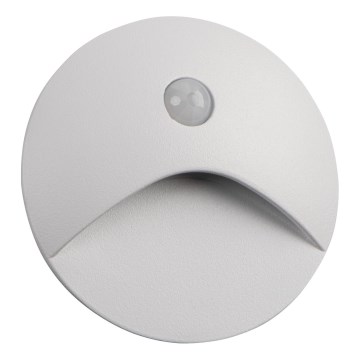 LED-porrasvalaisin liiketunnistimella ja hämäräkytkimellä EXIN LED 2,5 W 230 V 3000 K IP65, valkoinen, pyöreä