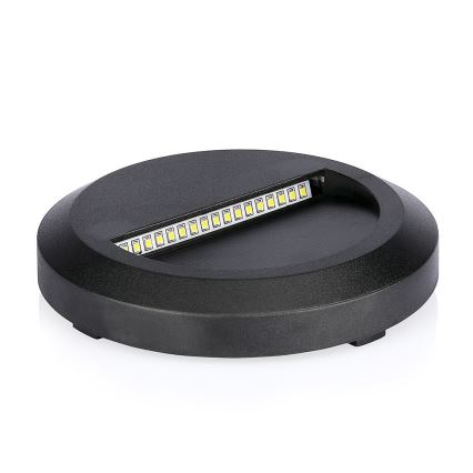 LED Portaikon ulkovalo LED/2W/230V IP65 3000K musta
