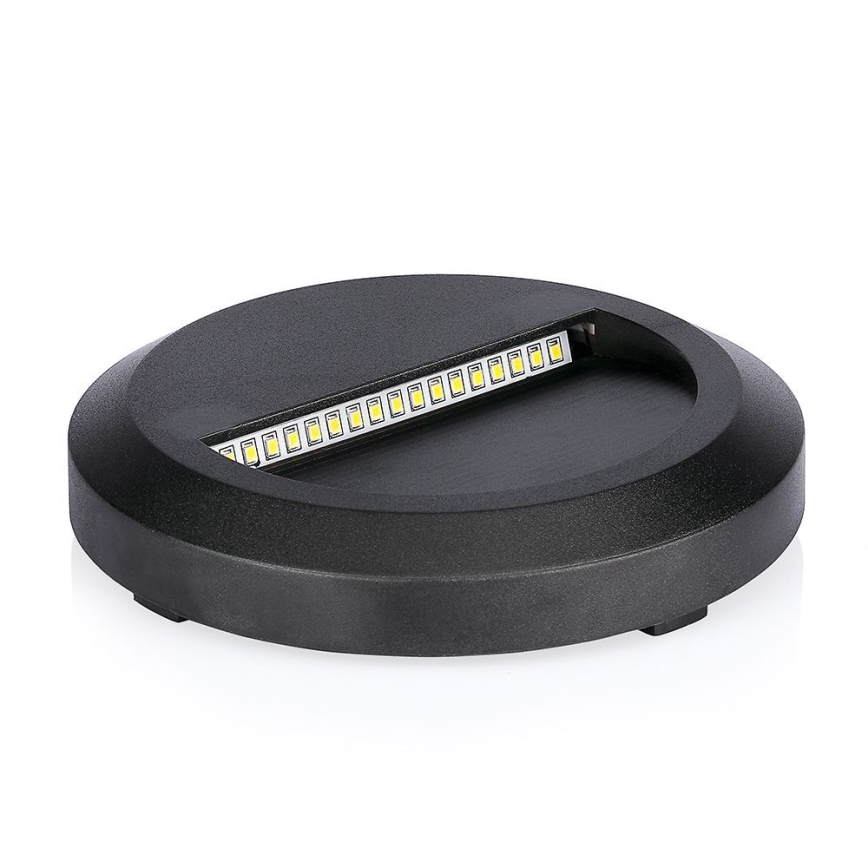 LED Portaikon ulkovalo LED/2W/230V IP65 3000K musta