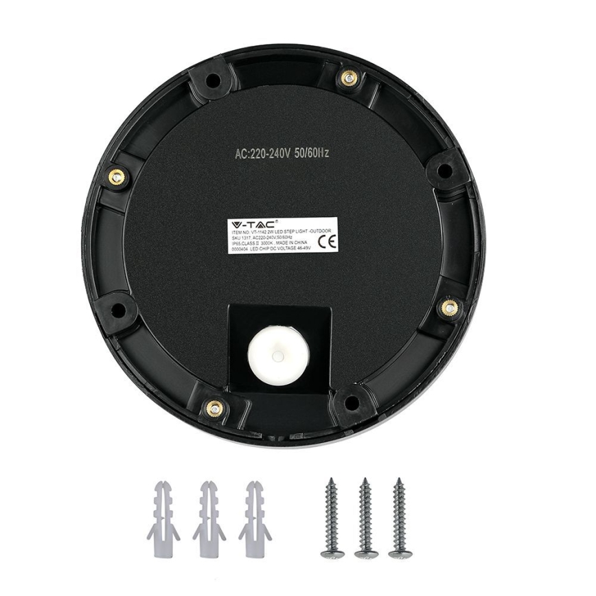 LED Portaikon ulkovalo LED/2W/230V IP65 3000K musta
