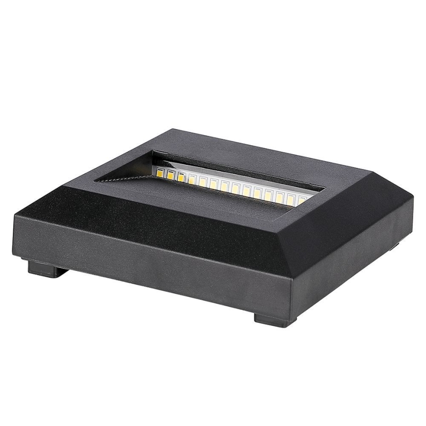 LED Portaikon ulkovalo LED/2W/230V IP65 4000K musta