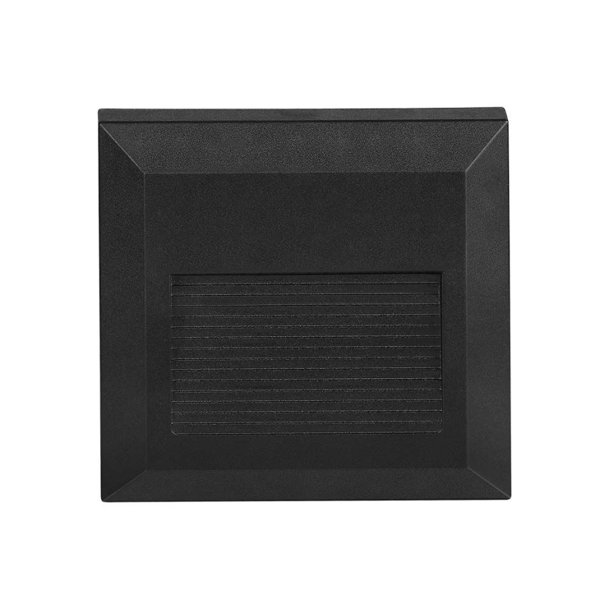 LED Portaikon ulkovalo LED/2W/230V IP65 4000K musta