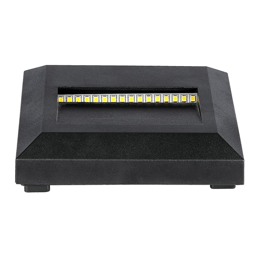LED Portaikon ulkovalo LED/2W/230V IP65 4000K musta