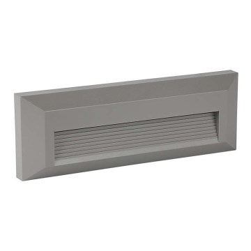 LED Portaikon ulkovalo LED/3W/230V 4000K IP65 harmaa