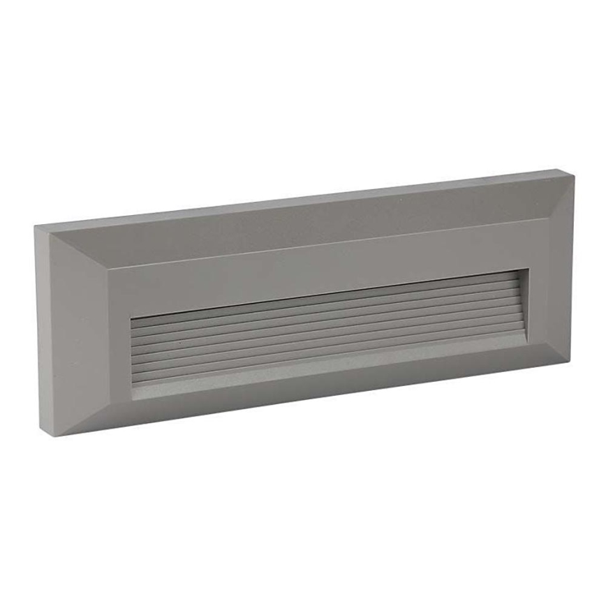 LED Portaikon ulkovalo LED/3W/230V 4000K IP65 harmaa