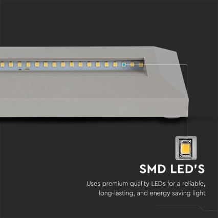 LED Portaikon ulkovalo LED/3W/230V 4000K IP65 harmaa