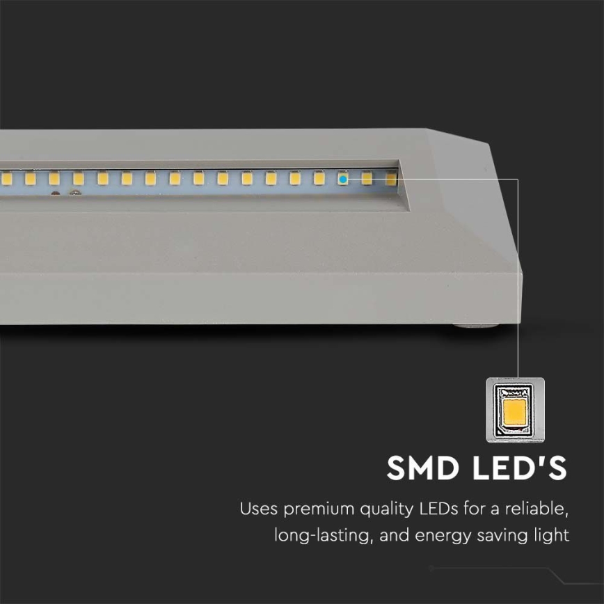 LED Portaikon ulkovalo LED/3W/230V IP65 3000K harmaa