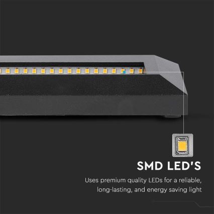 LED Portaikon ulkovalo LED/3W/230V IP65 3000K musta