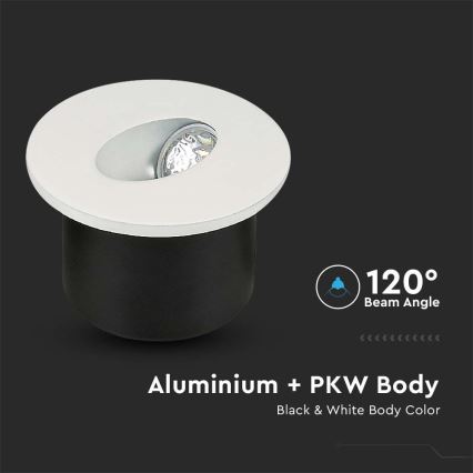 LED Portaikon valo LED/3W/230V 3000K valkoinen