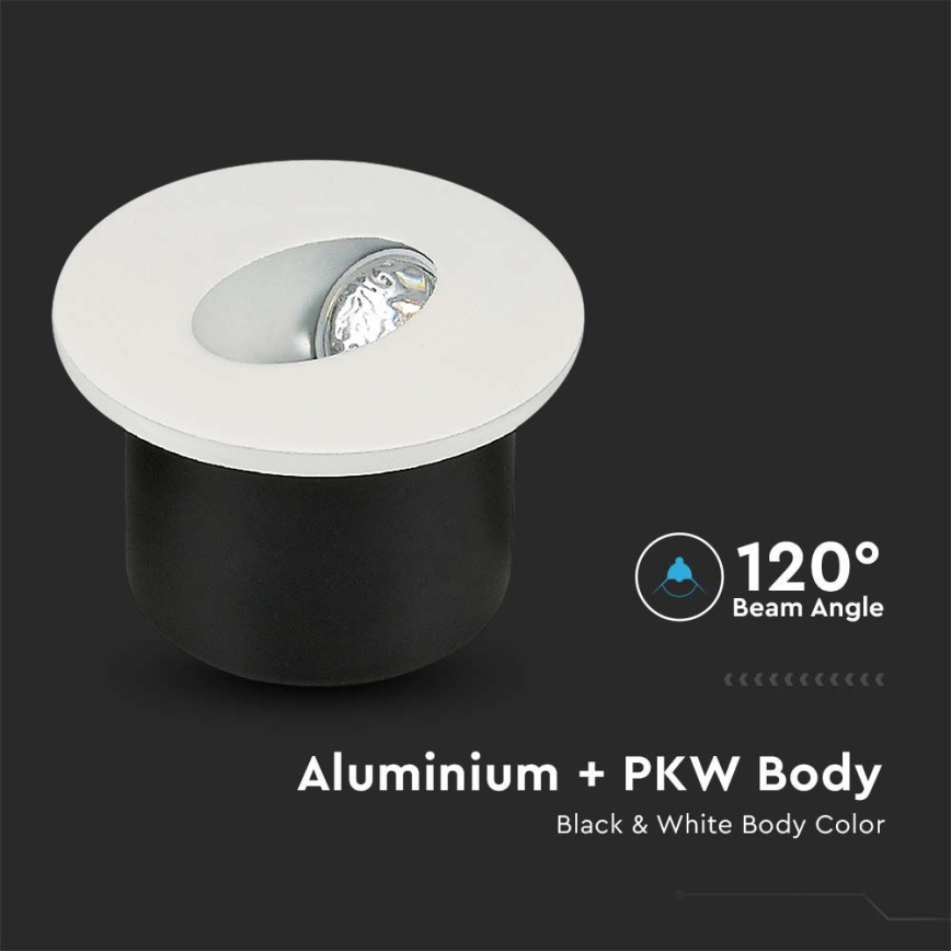 LED Portaikon valo LED/3W/230V 3000K valkoinen