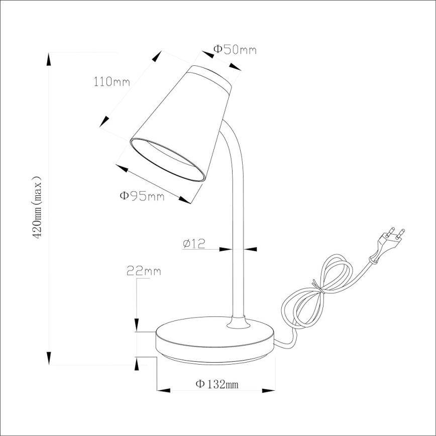LED-pöytävalaisin CHICO LED/4,5W/230V musta