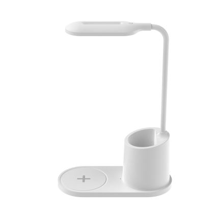 LED-pöytävalaisin LED/3W/5V langattomalla latauksella valkoinen