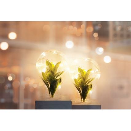 LED-pöytävalaisin LIV LED/2xAAA harmaa