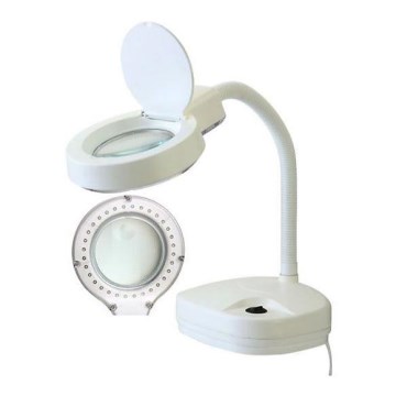 LED Pöytävalaisin suurennuslasilla LED/10W/230V