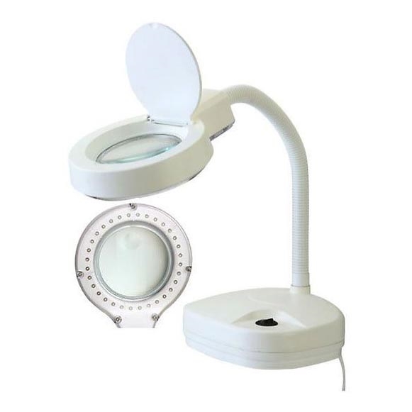 LED Pöytävalaisin suurennuslasilla LED/10W/230V