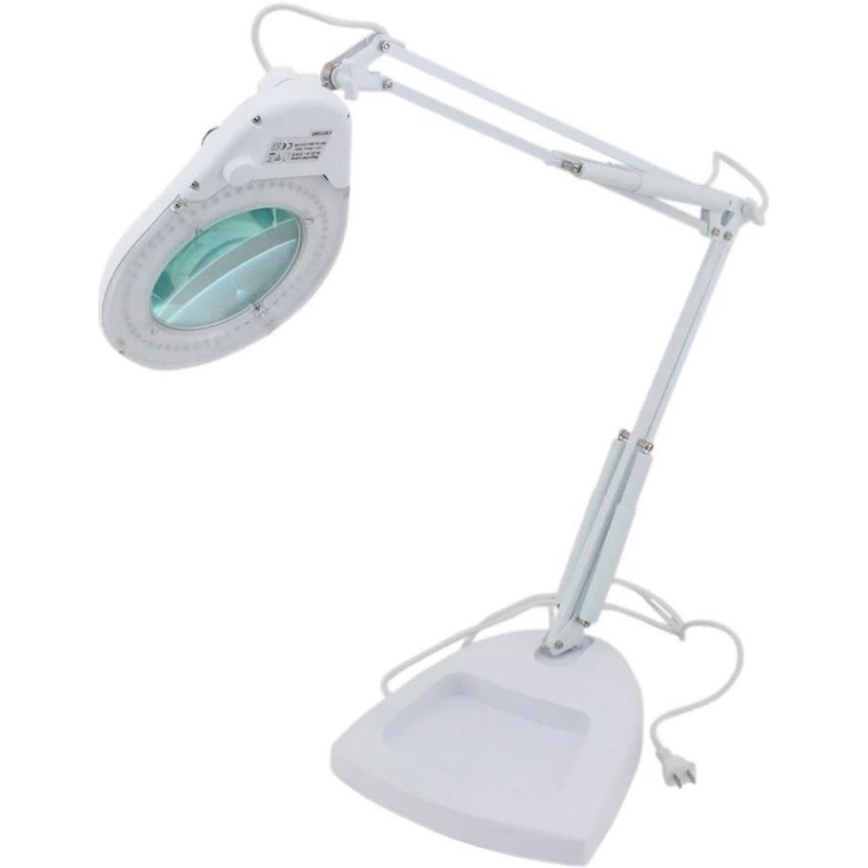 LED Pöytävalaisin suurennuslasilla LED/15W/230V