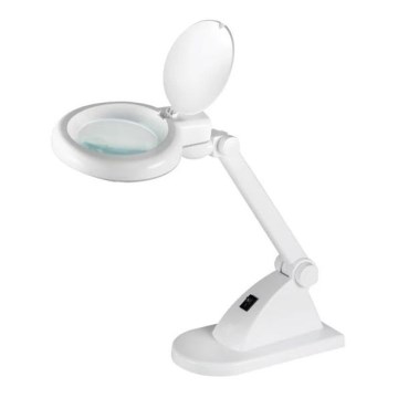 LED-pöytävalaisin suurennuslasilla LED/6W/230V valkoinen