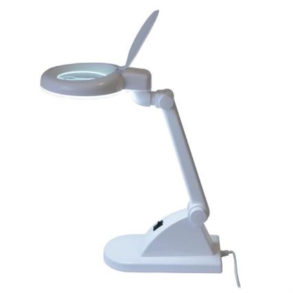 LED-pöytävalaisin suurennuslasilla LED/6W/230V valkoinen
