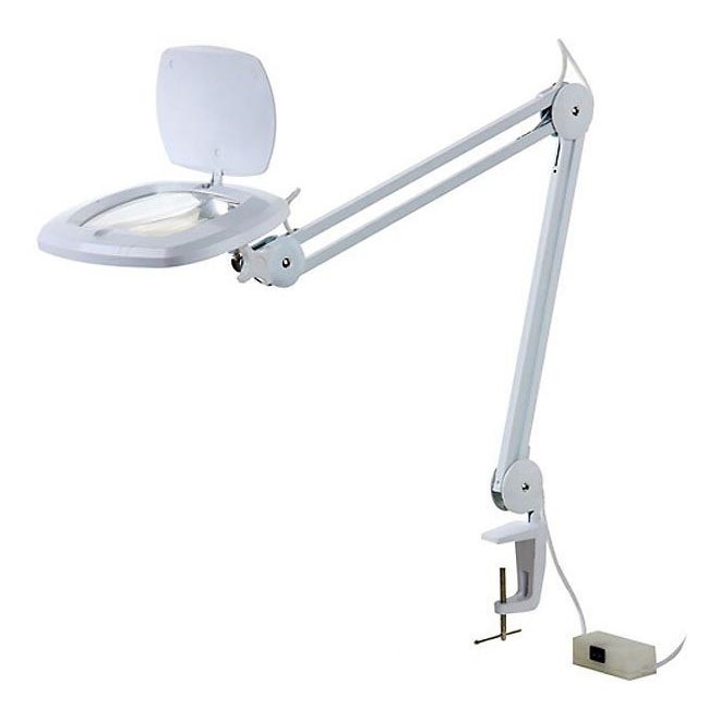 LED-pöytävalaisin suurennuslasilla LED/7W/230V 6500K valkoinen
