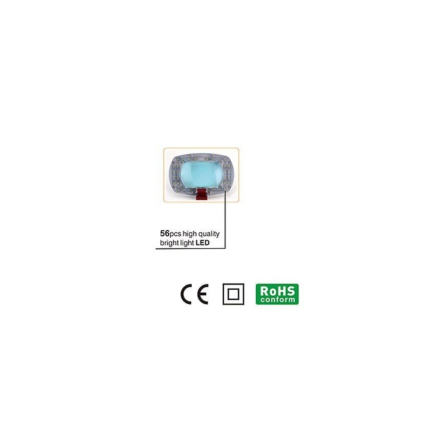 LED-pöytävalaisin suurennuslasilla LED/7W/230V 6500K valkoinen