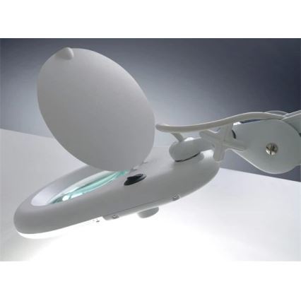 LED-pöytävalaisin suurennuslasilla LED/9W/230V valkoinen