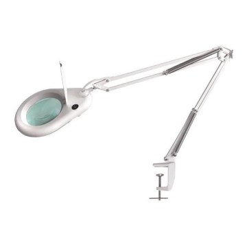LED-pöytävalaisin suurennuslasilla LED/9W/230V valkoinen/kiiltävä kromi