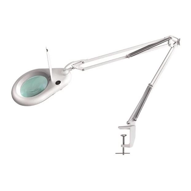 LED-pöytävalaisin suurennuslasilla LED/9W/230V valkoinen/kiiltävä kromi
