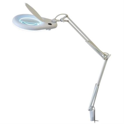LED-pöytävalaisin suurennuslasilla LED/9W/230V valkoinen/kiiltävä kromi