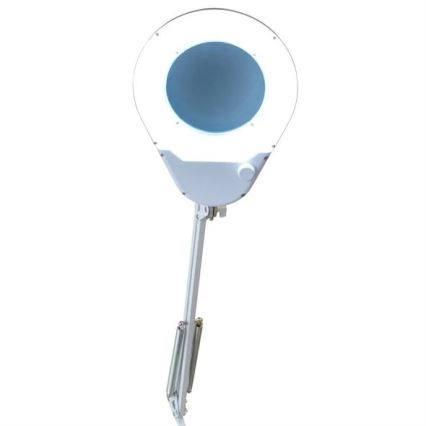 LED-pöytävalaisin suurennuslasilla LED/9W/230V valkoinen/kiiltävä kromi