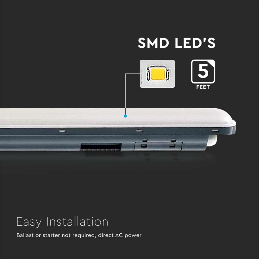 LED-putkityövalo anturilla  X-SERIES LED/36W/230V 6500K 120 cm IP65