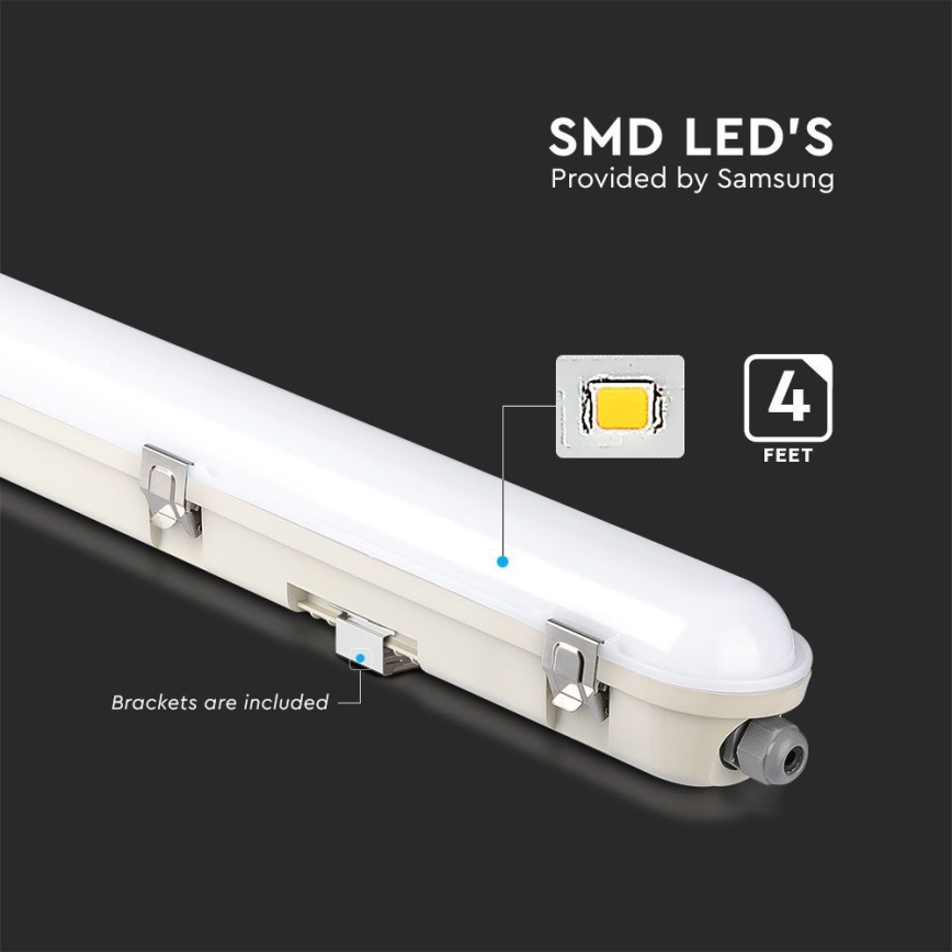 LED-putkityövalo hätämoduulilla EMERGENCY LED/36W/230V 4000K 120cm IP65