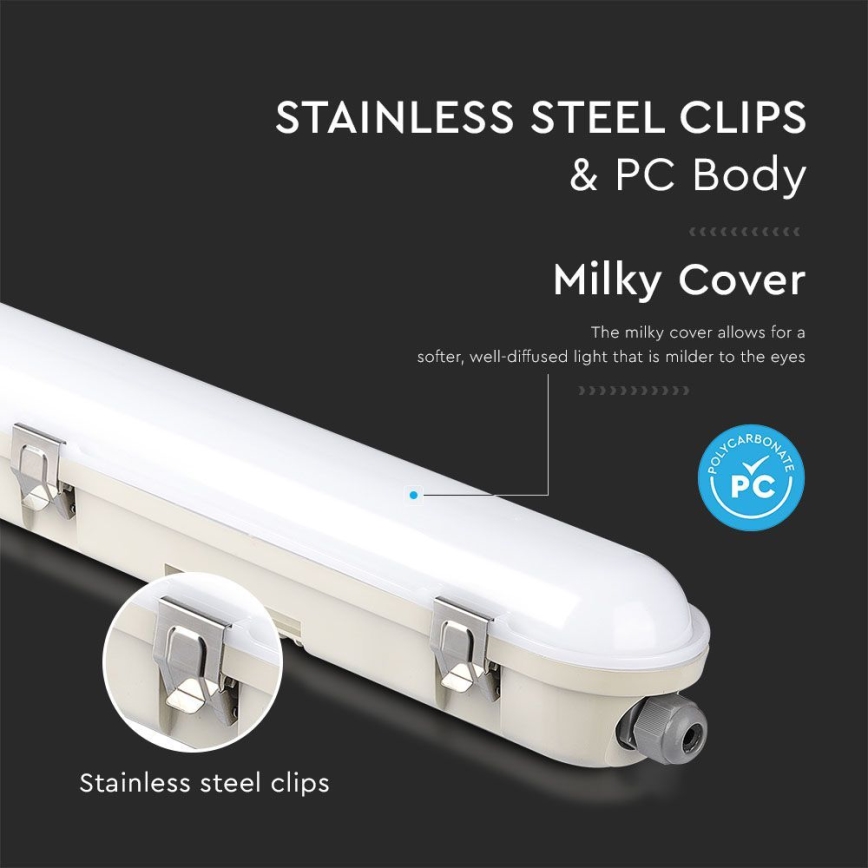 LED-putkityövalo hätämoduulilla EMERGENCY LED/36W/230V 4000K 120cm IP65