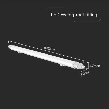 LED-putkityövalo LED/18W/230V 4000K IP65 60 cm