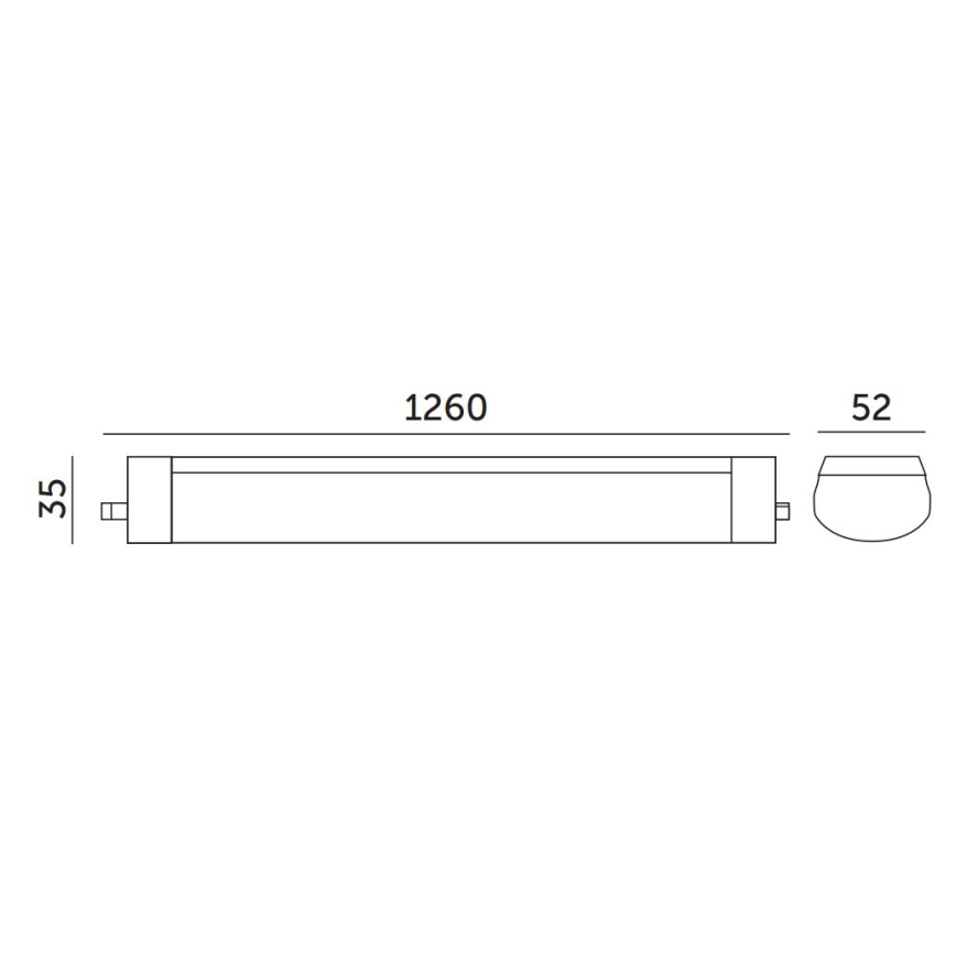 LED-putkityövalo LED/36W/230V IP65 4000K 126 cm