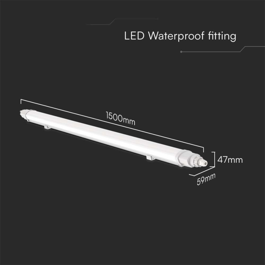 LED-putkityövalo LED/48W/230V 4000K IP65 150 cm