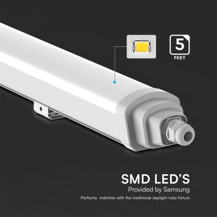 LED-putkityövalo SAMSUNG CHIP LED/48W/230V 4000K IP65 150 cm