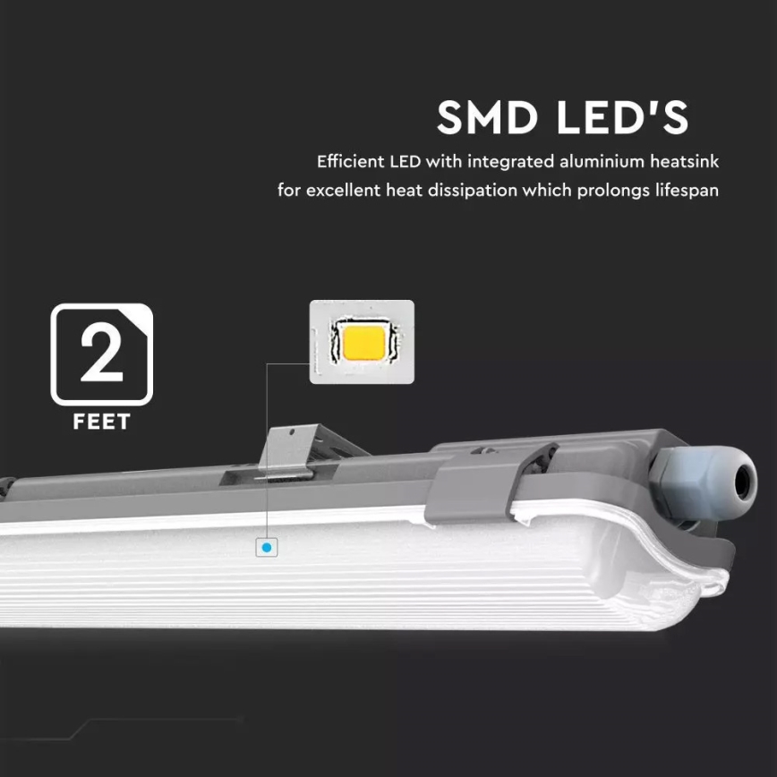 LED-putkityövalo T8 1xG13/18W/230V 4000K 120cm IP65