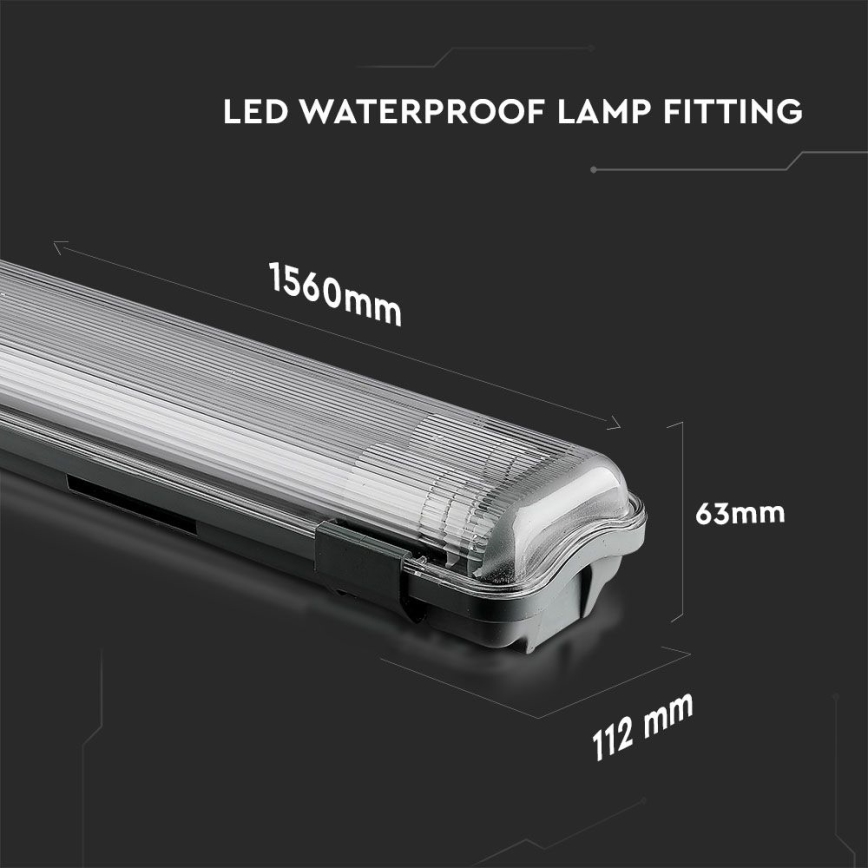LED-putkityövalo T8 2xG13/22W/230V IP65 4000K 156 cm