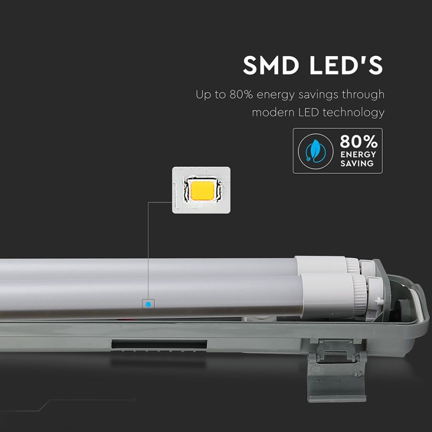 LED-putkityövalo T8 2xG13/22W/230V IP65 6400K 156 cm