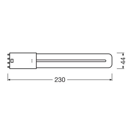 LED-putkivalo 2G11/8W/230V 3000K - Osram