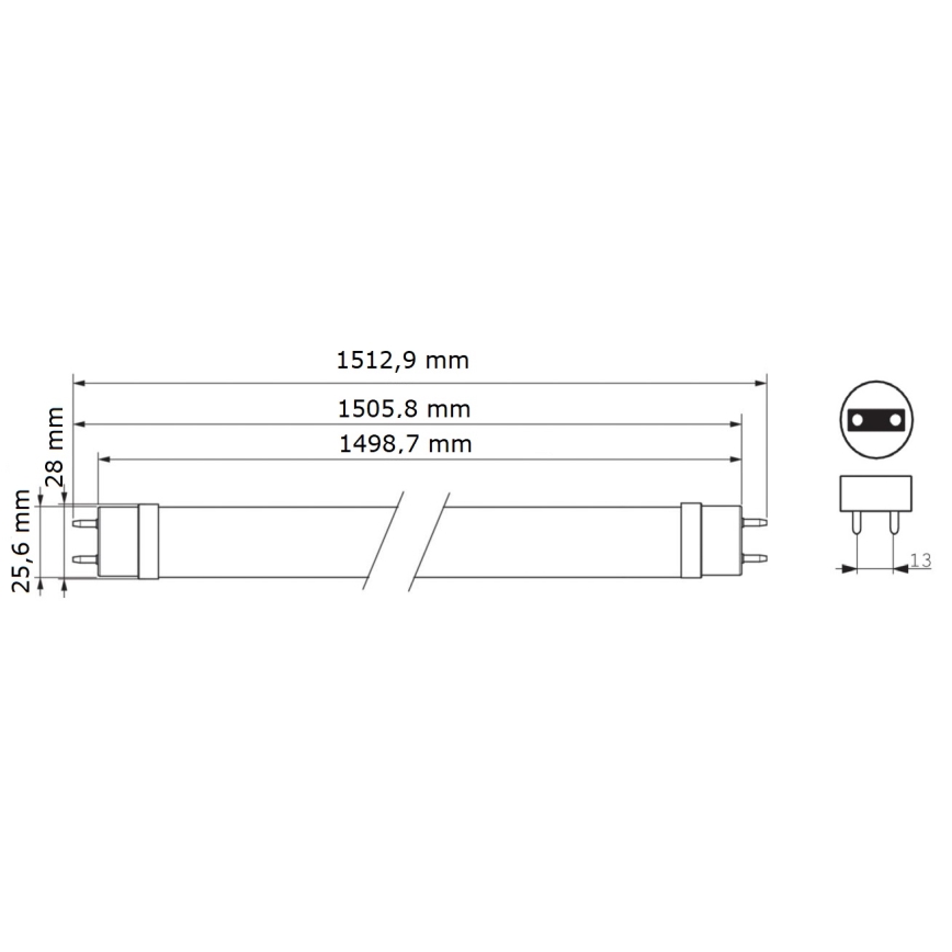 LED-putkivalo Philips MASTER T8 G13/24W/80V 6500K 150 cm